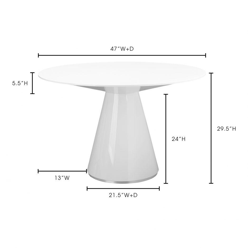 Otago Dining Table Round White