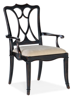 Charleston Upholstered Seat Arm Chair