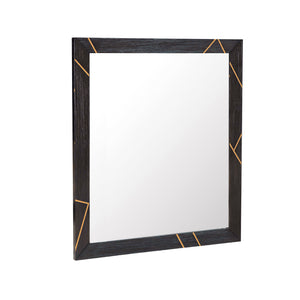 Wood & Metal Inlay Mirror