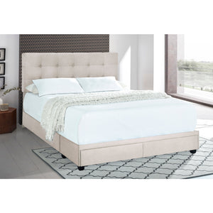 King Storage Bed - Fog