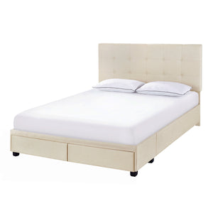 King Storage Bed - Linen