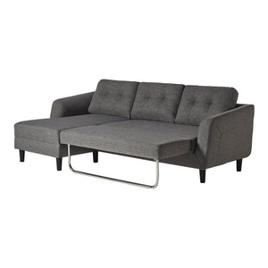 Belagio Sofa Bed With Chaise Charcoal Left