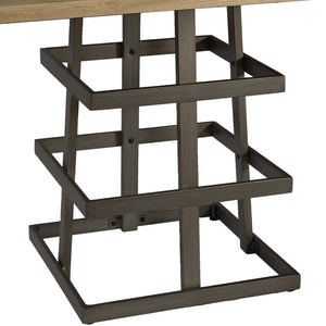 Rectangular Metal Strap Dining Table