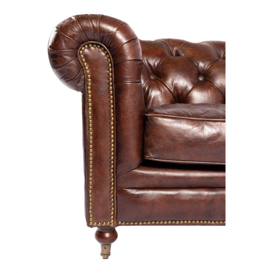 Birmingham Sofa Dark Brown Leather