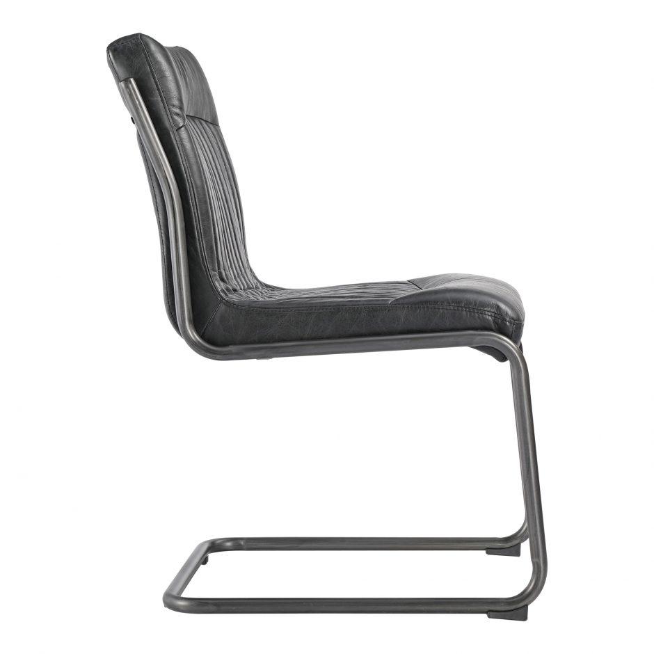 Ansel Dining Chair Onyx Black Leather-M2