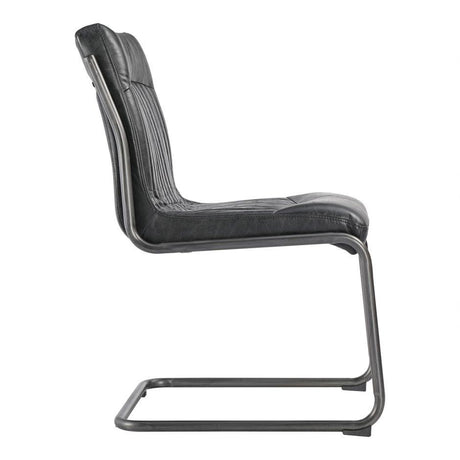 Ansel Dining Chair Onyx Black Leather-M2