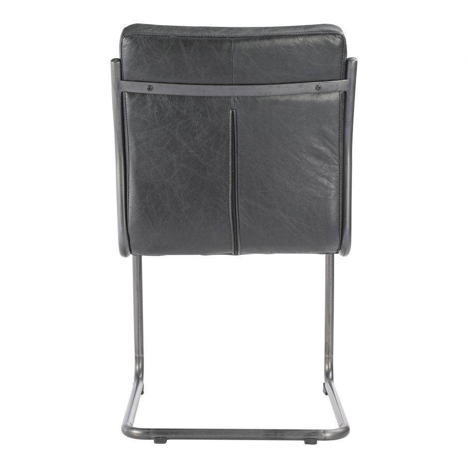 Ansel Dining Chair Onyx Black Leather-M2