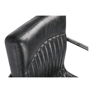 Ansel Arm Chair Onyx Black Leather -M2