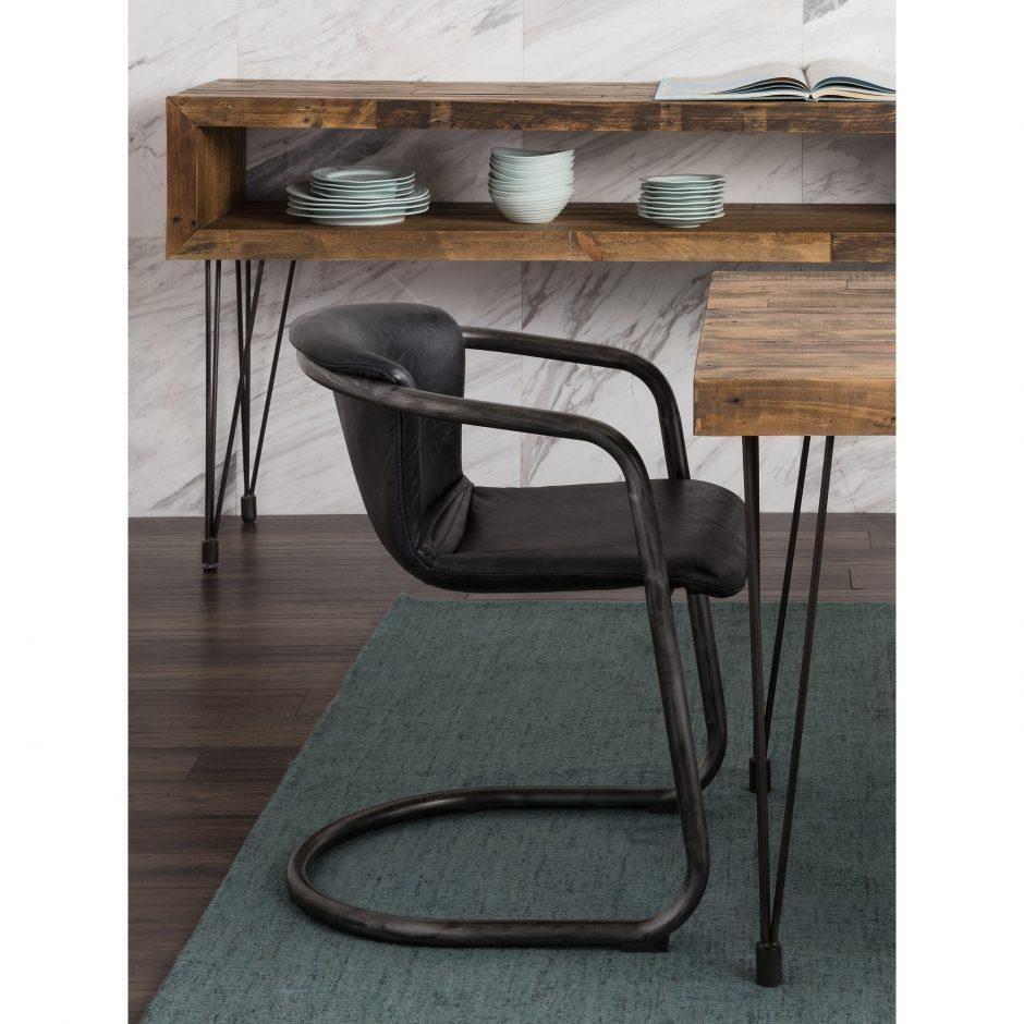 Freeman Dining Chair Onyx Black Leather -M2