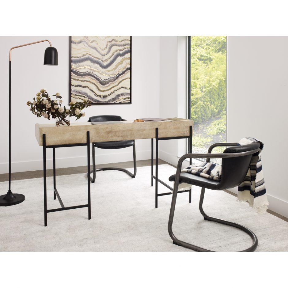 Freeman Dining Chair Onyx Black Leather -M2