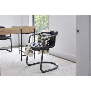 Freeman Dining Chair Onyx Black Leather -M2