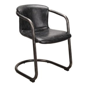 Freeman Dining Chair Onyx Black Leather -M2