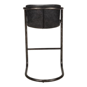 Freeman Barstool Onyx Black Leather -M2