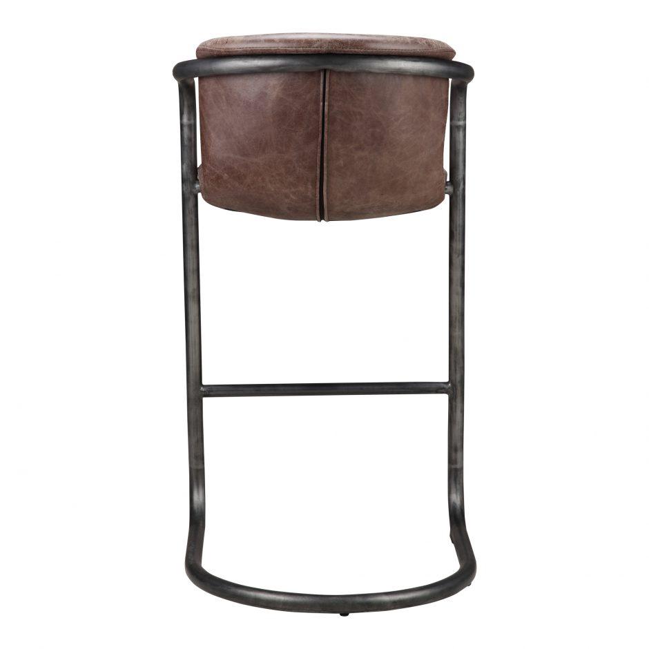 Freeman Barstool Grazed Brown Leather-M2