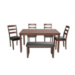 Coviar Dining Table and Chairs with Bench (Set of 6)