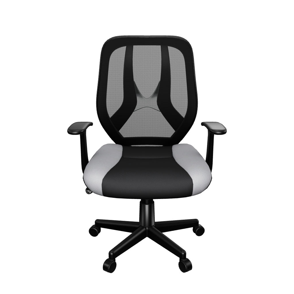 Beauenali Black/Gray Home Office Swivel Desk Chair