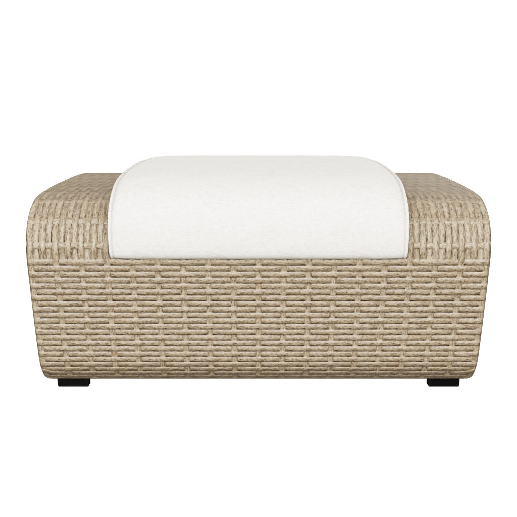 Sandy Bloom Outdoor Ottoman with Cushion