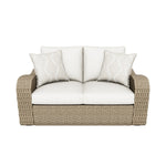 Sandy Bloom Outdoor Loveseat with Cushion