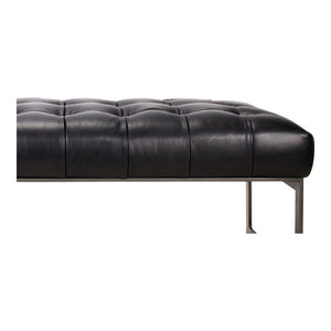 Wyatt Leather Bench Black