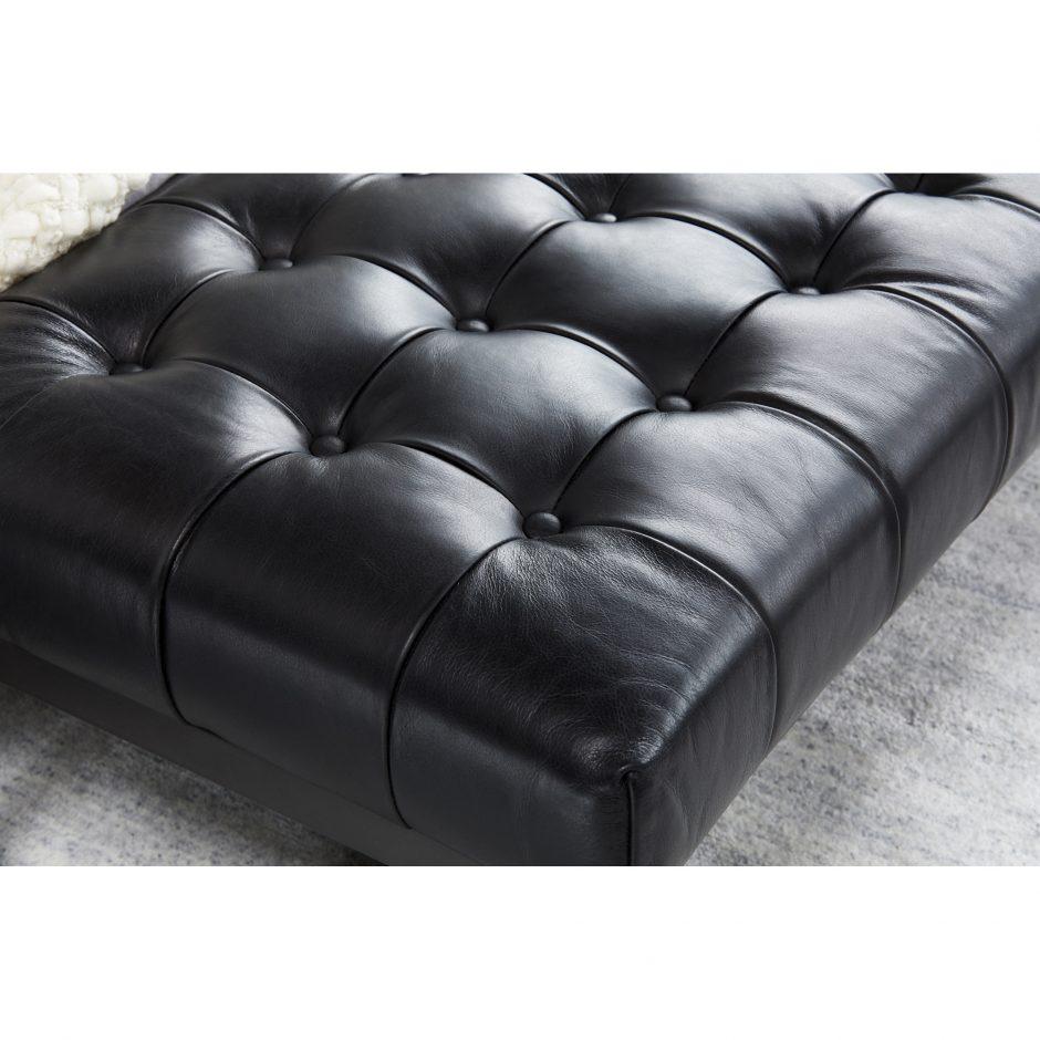 Wyatt Leather Bench Black