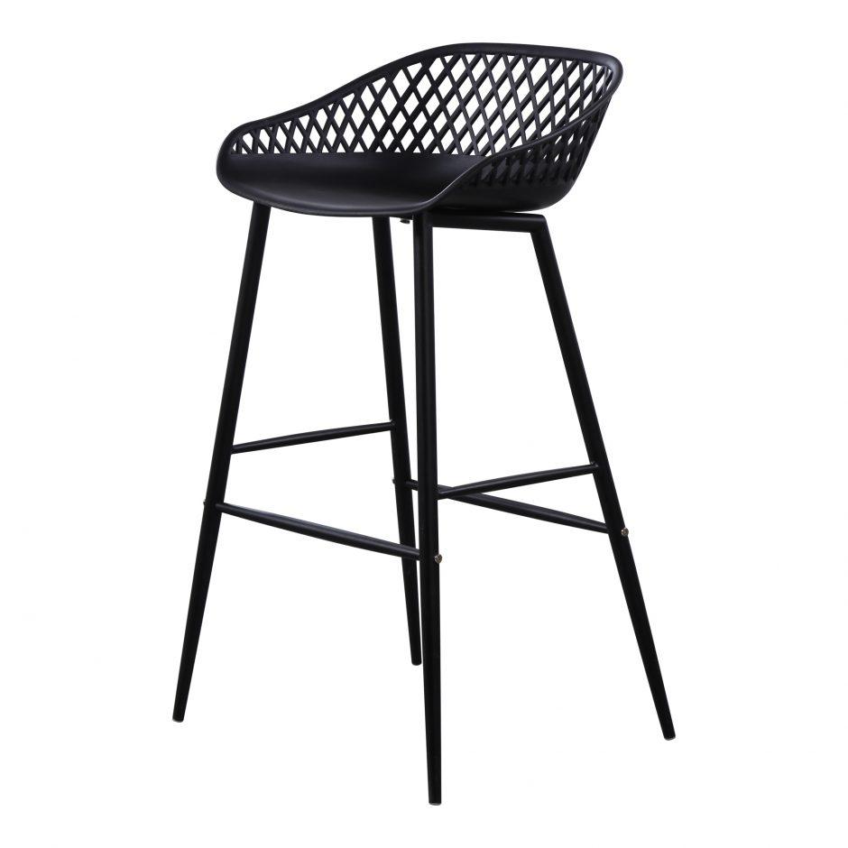 Piazza Outdoor Barstool Black-M2