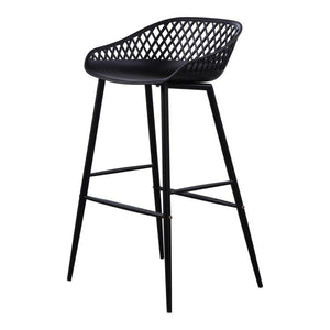 Piazza Outdoor Barstool Black-M2