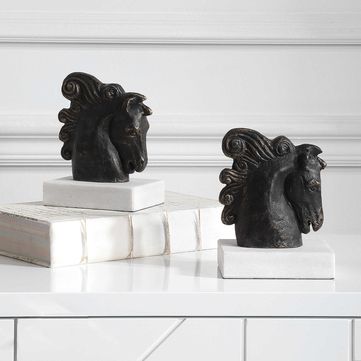 Friesian Sculpture/Bookends