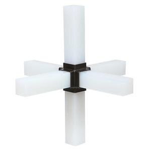 Double Cross Sculpture, Opaline Crystal