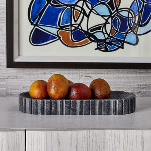 Big Pill Bowl/Tray - Black and White Marble