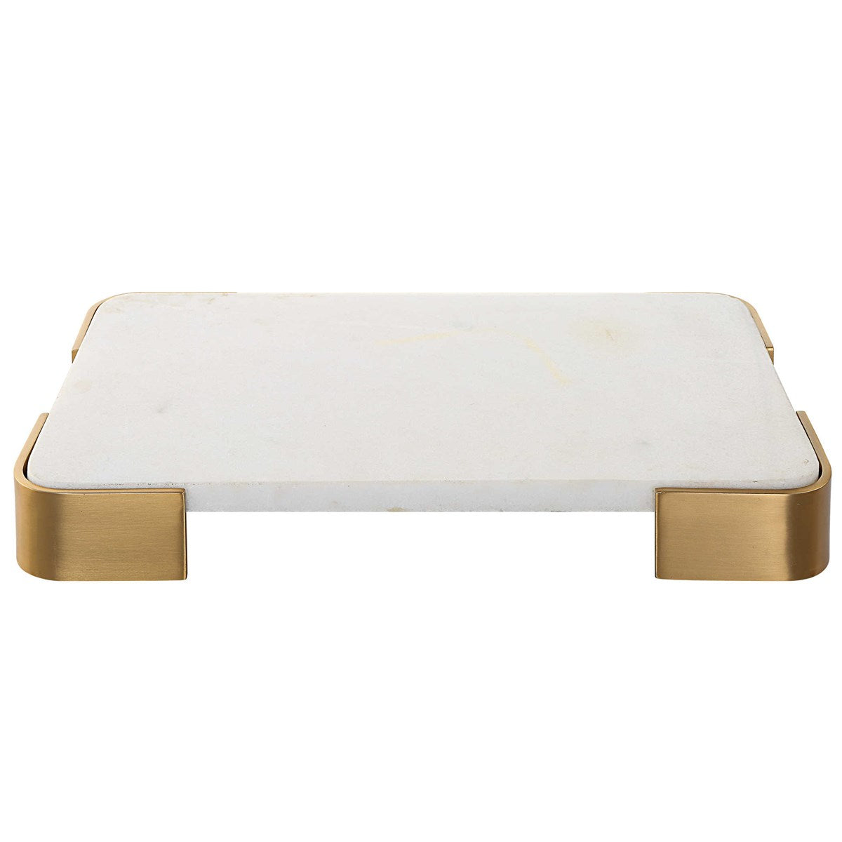 Elevated Tray/Plateau - White Marble Small