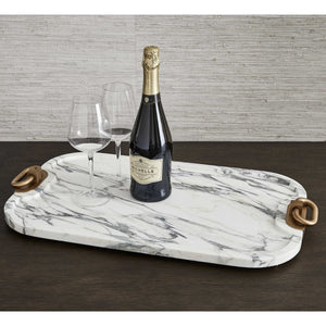 Hippodrome Tray - Arabescato Marble