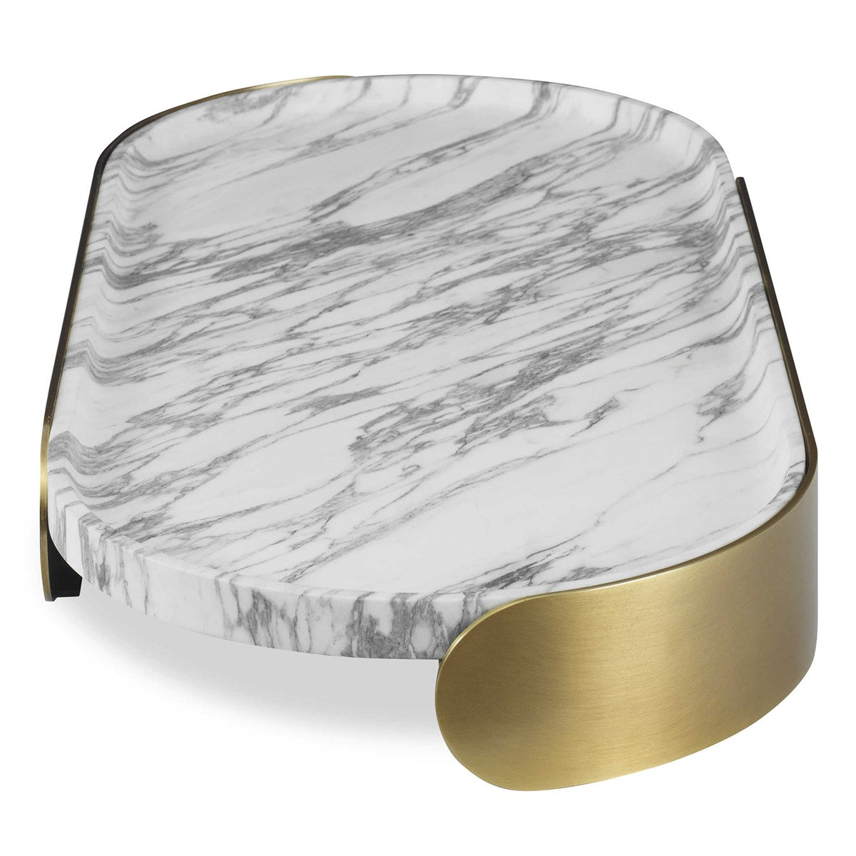 Lozenge Tray Arabescato Marble