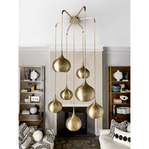 Golden Onion, 7 Lt Chandelier