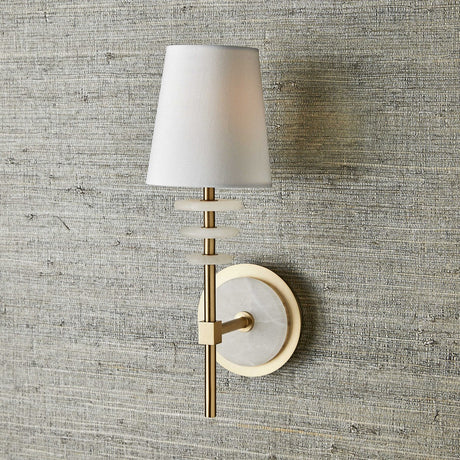 Alabaster Torch, 1 Lt Sconce