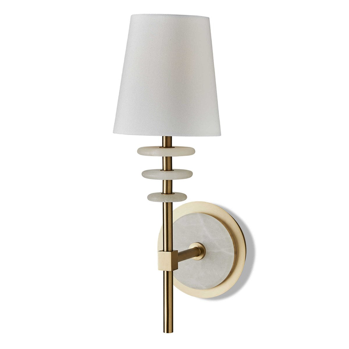 Alabaster Torch, 1 Lt Sconce