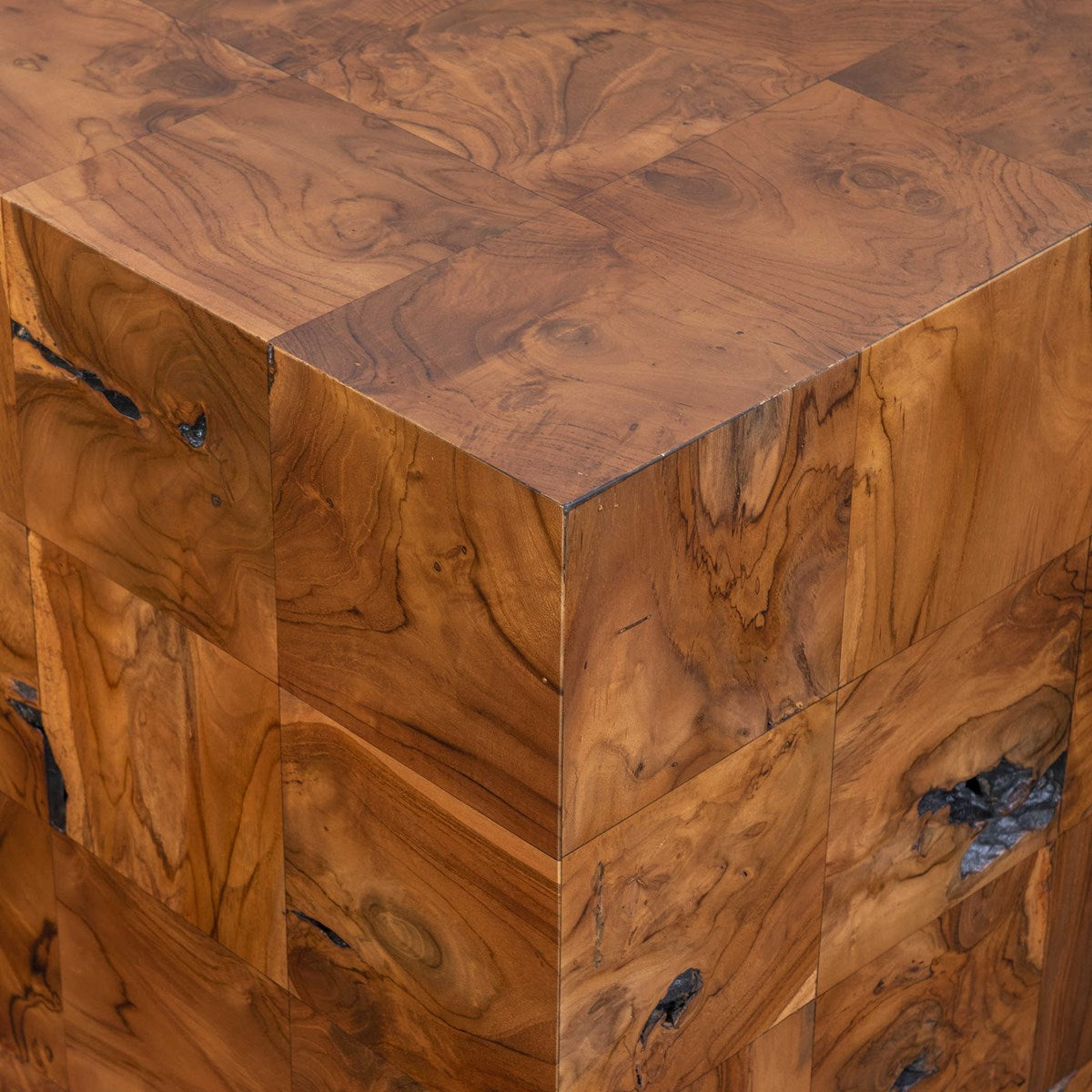 Teak Tac Toe End Table