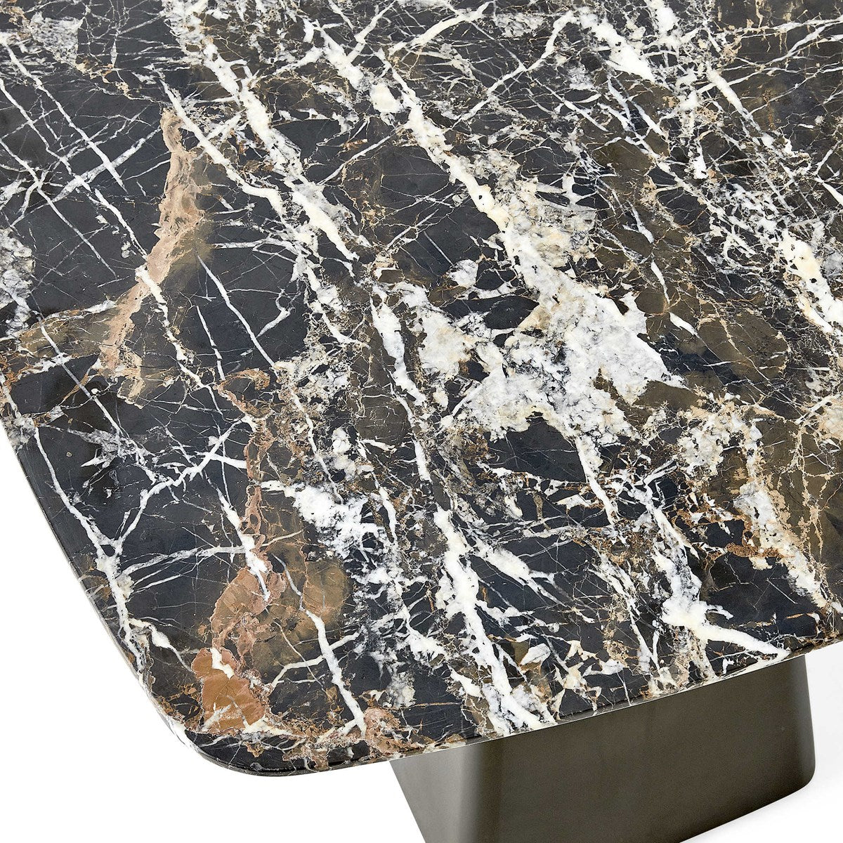 Equilateral Side Table - Marble/Bronze