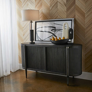 Tambour Cabinet Black Ceruse