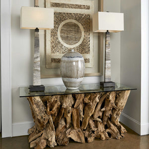 Teak Root Console Table