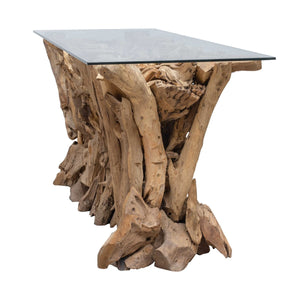 Teak Root Console Table