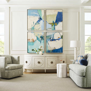 Cool Outlook Framed Canvases, S/4