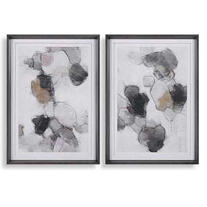 Plunging Pastels Framed Prints, S/2