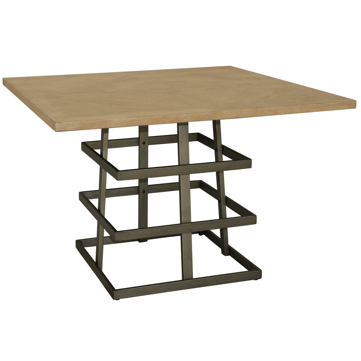 Square Metal Strap Dining Table