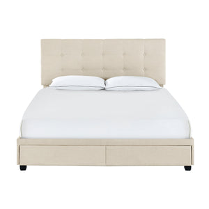 King Storage Bed - Linen