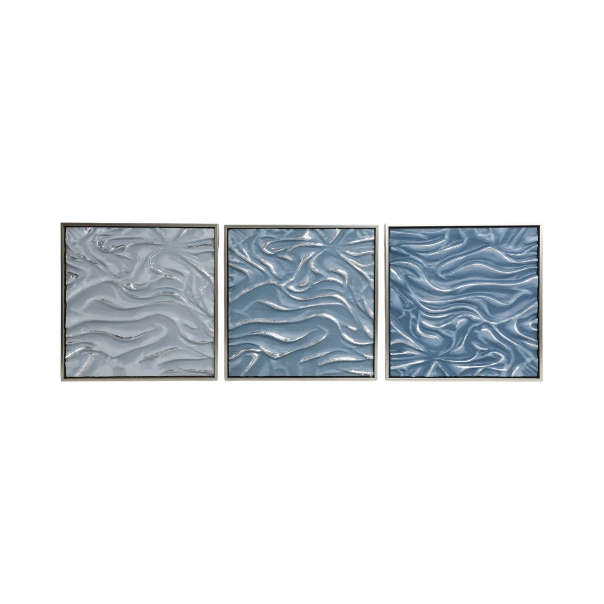 S/3 20" Augustine Blue Dimensional Wall Decor
