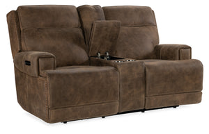 Wheeler Console Loveseat with Power Recline & Power Headrest