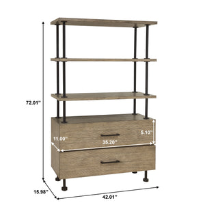 Industrial Two Drawer Etagere