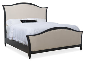 Ciao Bella Cal King Upholstered Bed- Black