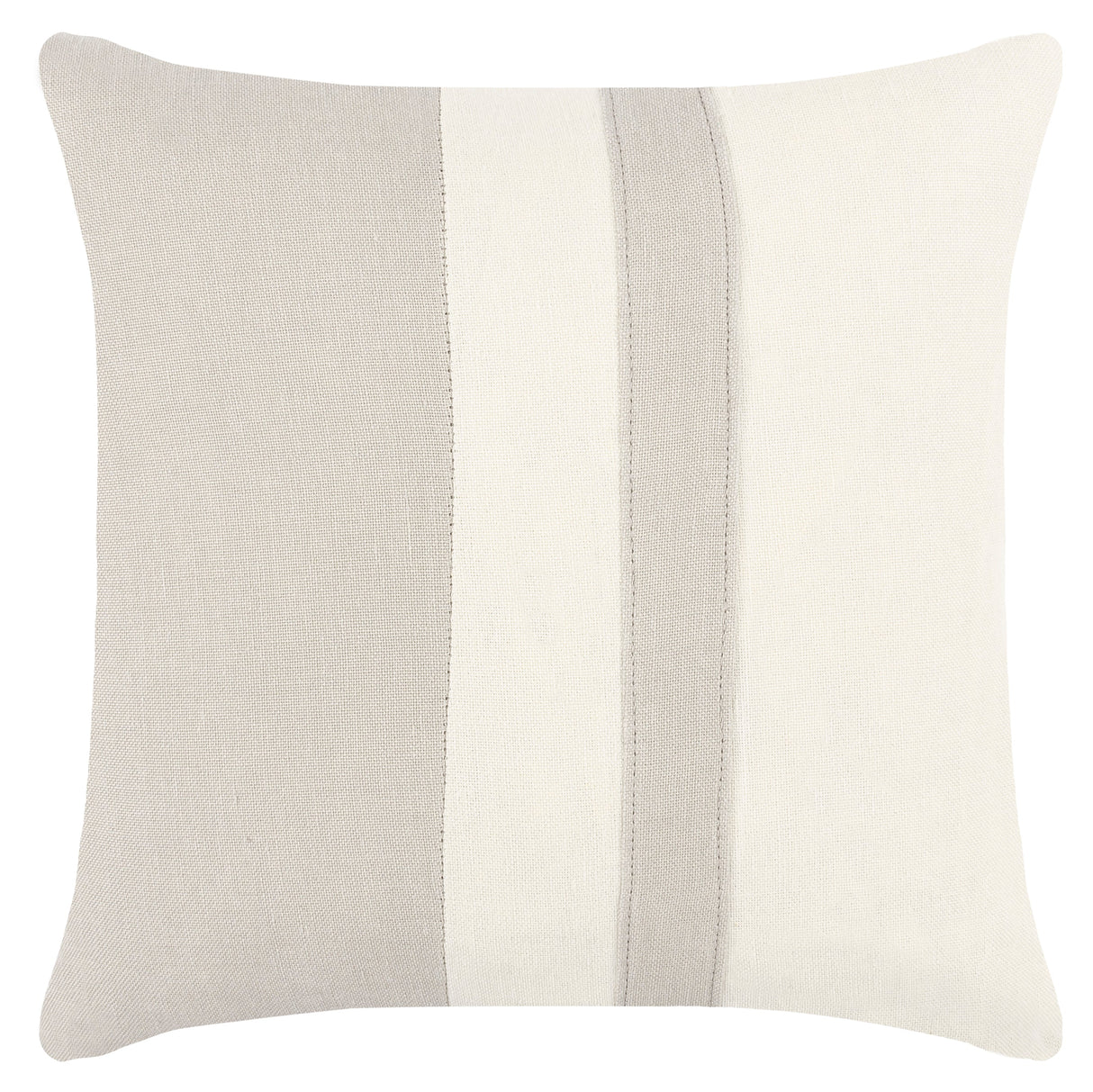 Cream and Dune Linen Throw Pillow