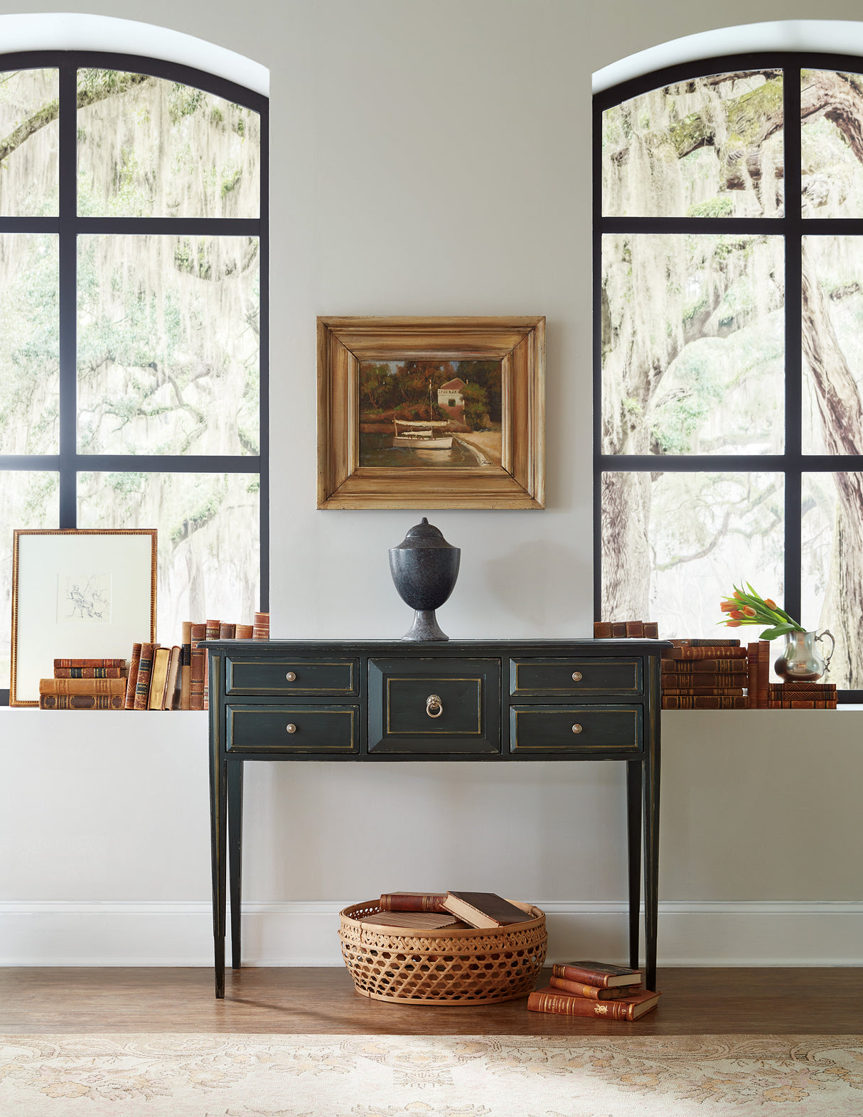 Charleston Five-Drawer Console Table